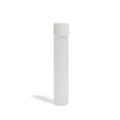 (116 x 22mm) Glossy White Glass Tube with White CR cap - 416 Count ($0.58/Unit)