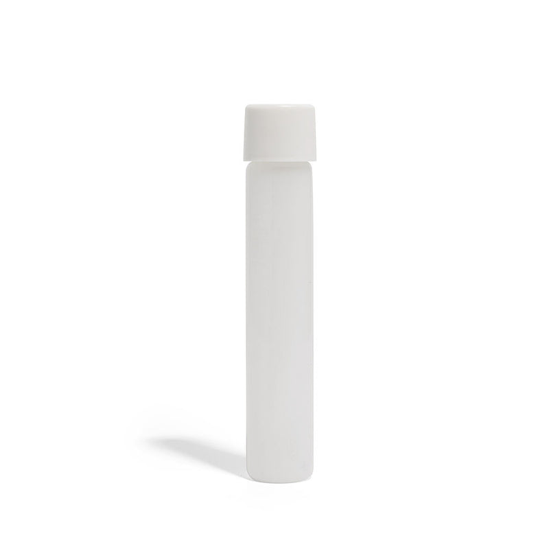 (116 x 22mm) Glossy White Glass Tube with White CR cap - 416 Count ($0.58/Unit)