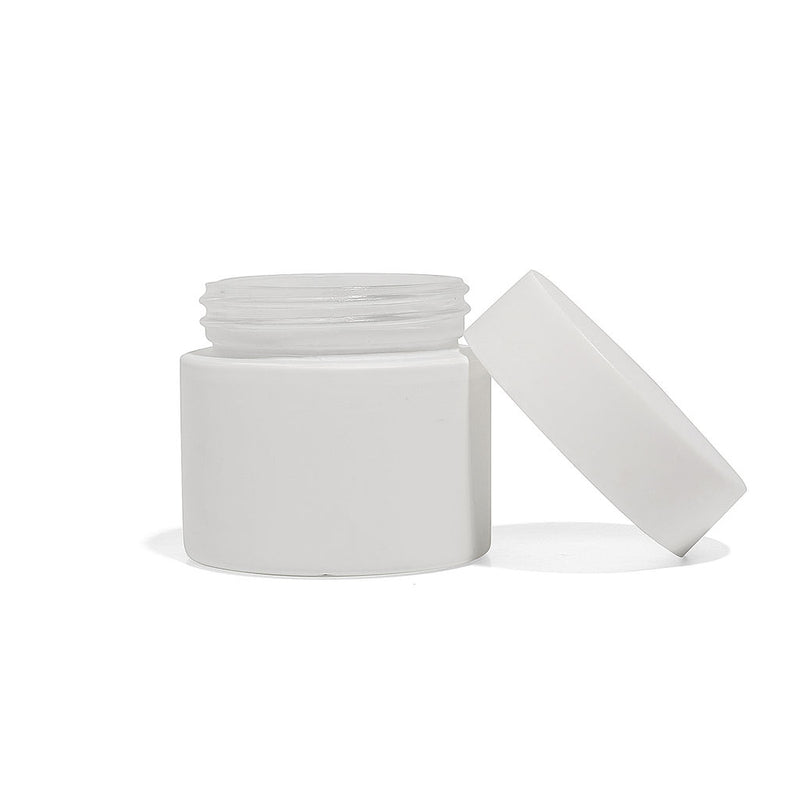 3oz White Glass Straight-Wall Wide-Mouth Jar with Child-Resistant Lid - 105 Count ($0.87/Unit)