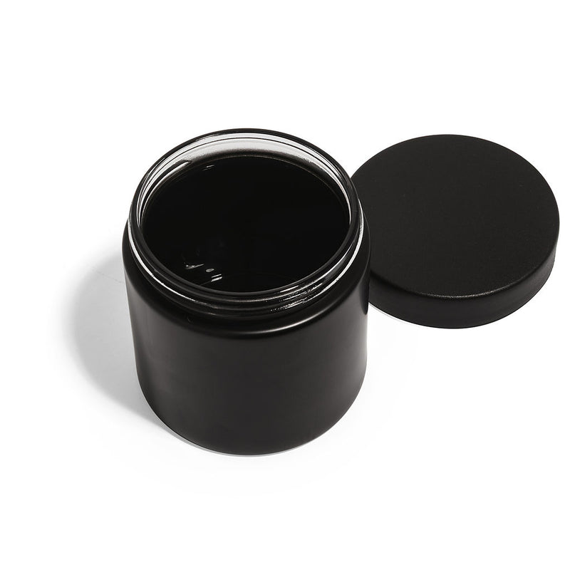 8oz Black Glass Straight-Wall Wide-Mouth Jar with Child-Resistant Lid - 48 Count ($1.43/Unit)