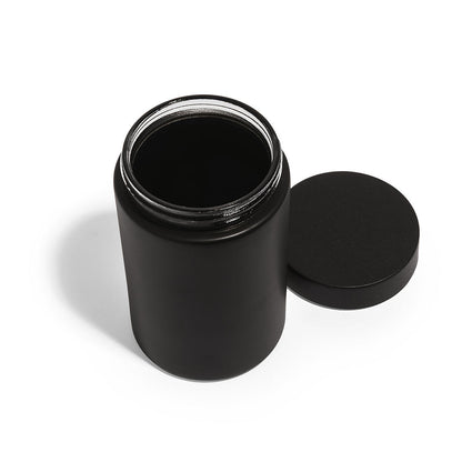 16oz Black Glass Straight-Wall Jar with Child-Resistant Lid - 48 Count ($1.45/Unit)