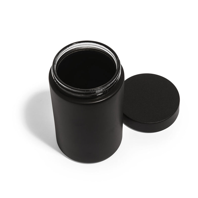 16oz Black Glass Straight-Wall Jar with Child-Resistant Lid - 48 Count ($1.45/Unit)