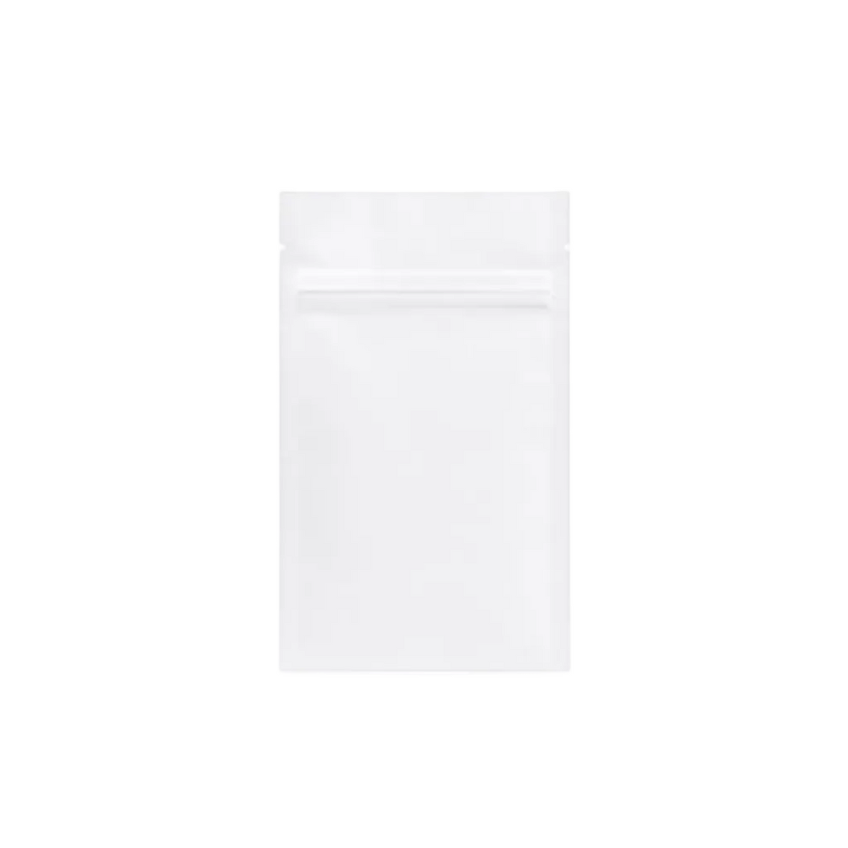 1g Soft Touch GriploK CR Mylar Matte White Bag - 2000 Count ($0.19/unit) | 3.5"x4.5"x1.5" - Child Resistant