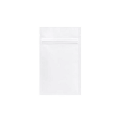 1g Soft Touch GriploK CR Mylar Matte White Bag - 2000 Count ($0.19/unit) | 3.5"x4.5"x1.5" - Child Resistant