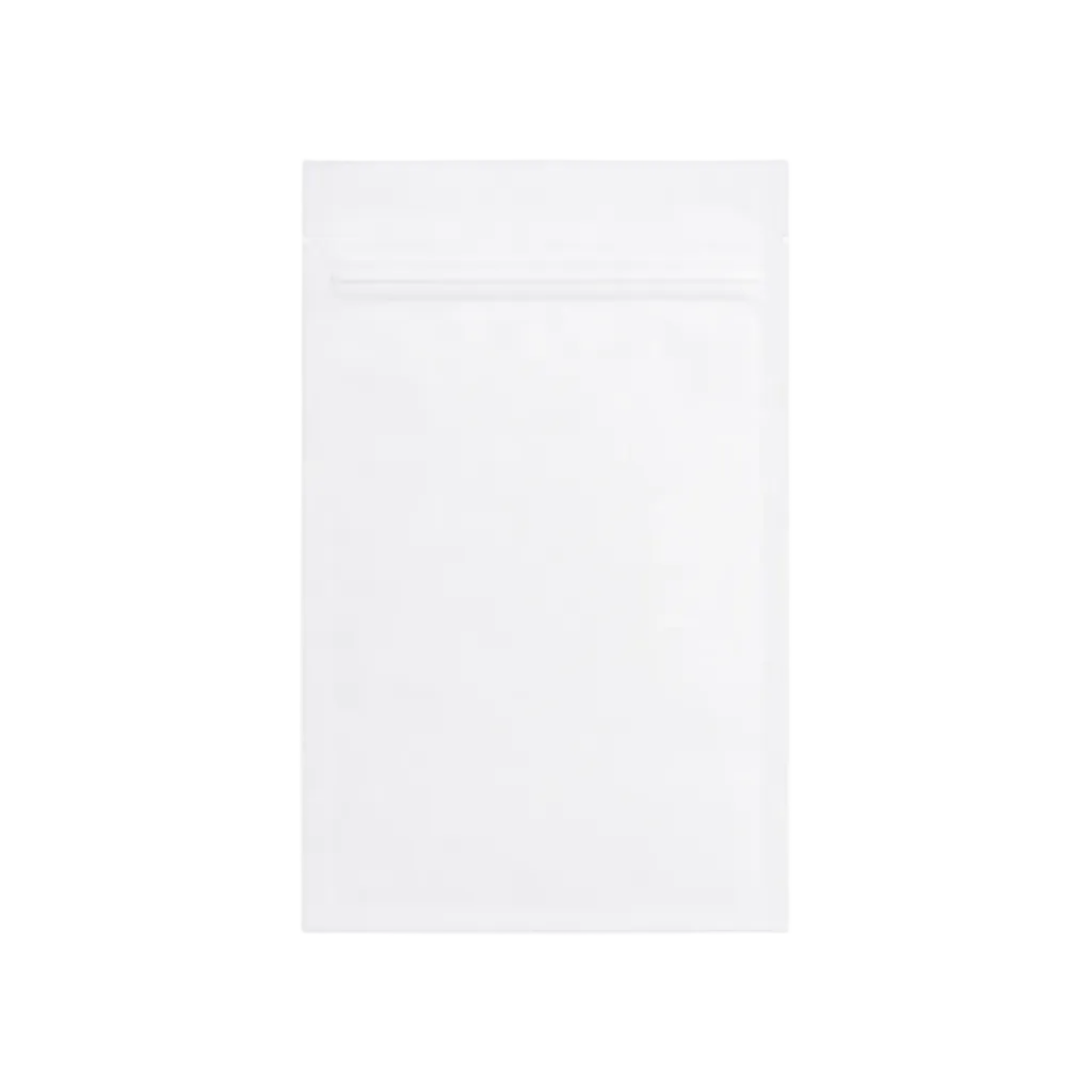 3.5g Soft Touch GriploK CR Mylar Matte White Bag - 1900 Count ($0.22/unit) | 3.5"x5.5"x1.5" - Child Resistant