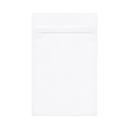 7g Soft Touch GriploK CR Mylar Matte White Bag - 1,400 Count ($0.27/unit) | 4"x6.7"x2" - Child Resistant