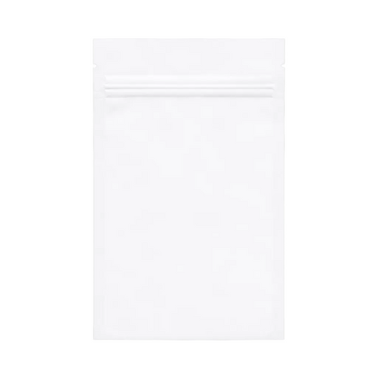 7g Soft Touch GriploK CR Mylar Matte White Bag - 1,400 Count ($0.27/unit) | 4"x6.7"x2" - Child Resistant