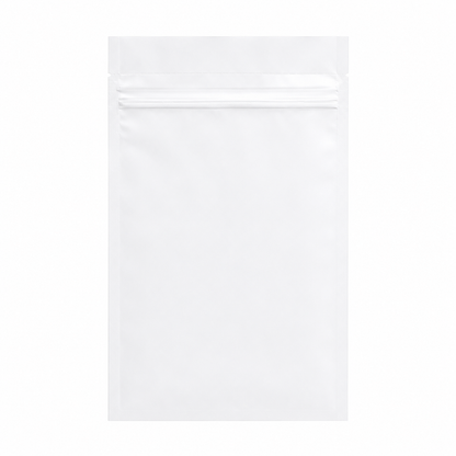 14g Soft Touch GriploK CR Mylar Matte White Bag - 1200 Count ($0.34/unit) | 4.5"x7.5"x2" - Child Resistant