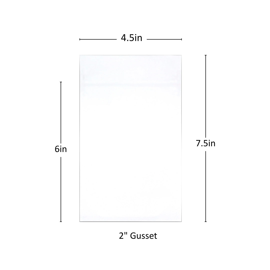 14g Soft Touch GriploK CR Mylar Matte White Bag - 1200 Count ($0.34/unit) | 4.5"x7.5"x2" - Child Resistant