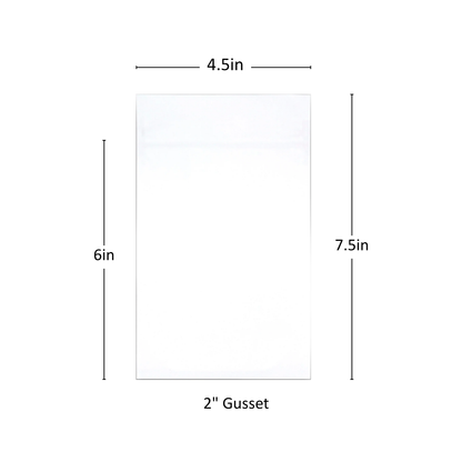 14g Soft Touch GriploK CR Mylar Matte White Bag - 1200 Count ($0.34/unit) | 4.5"x7.5"x2" - Child Resistant