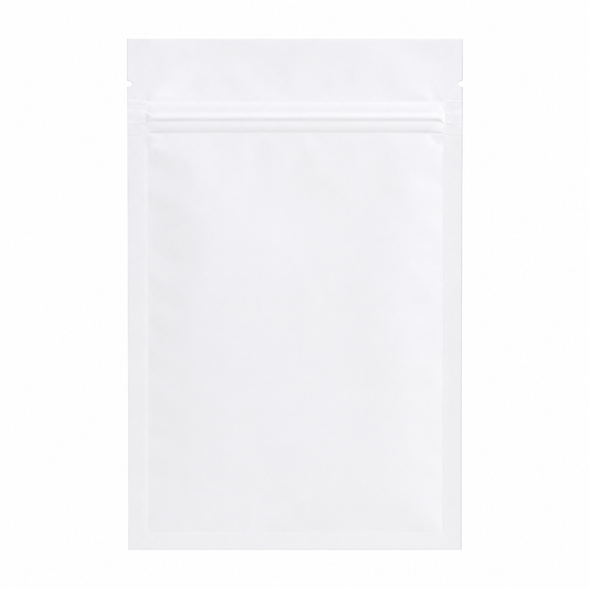 28g Soft Touch GriploK CR Mylar Matte White Bag - 700 Count ($0.38/unit) | 6"x9.25"x2.5" - Child Resistant
