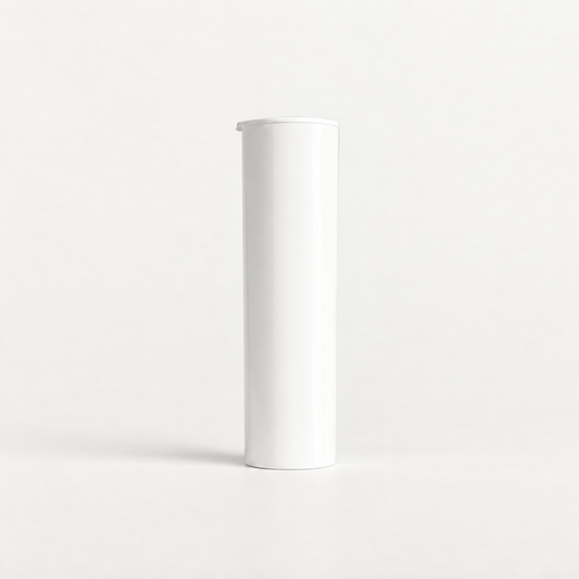 Griplok Eco 114*24mm Flower and Edible Tubes White / Blank Tops 114N - 780 Count ($0.12/Unit) - Child Resistant