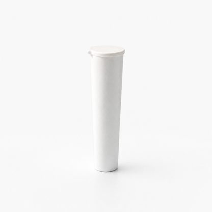Griplok Eco 114*24mm Flower and Edible Tubes White / Blank Tops 114N - 780 Count ($0.0779/Unit) - Child Resistant