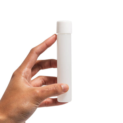 (116 x 22mm) Glossy White Glass Tube with White CR cap - 416 Count ($0.58/Unit)