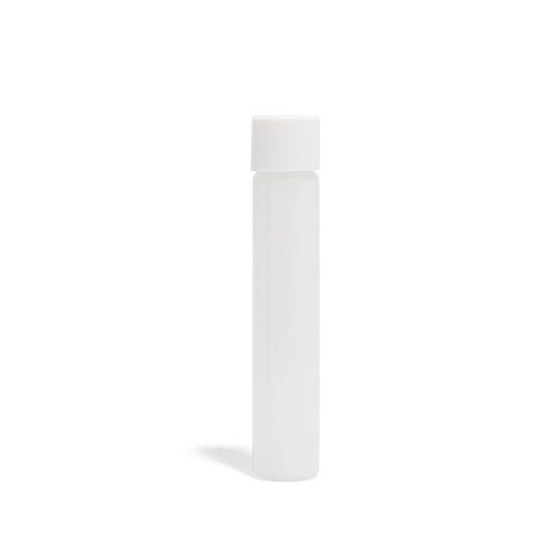 (116 x 22mm) Glossy White Glass Tube with White CR cap - 416 Count ($0.68/Unit)
