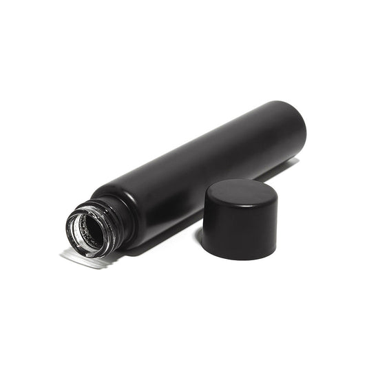 (116 x 22mm) Matte Black Glass Tube with Black CR cap - 416 Count ($0.39/Unit)