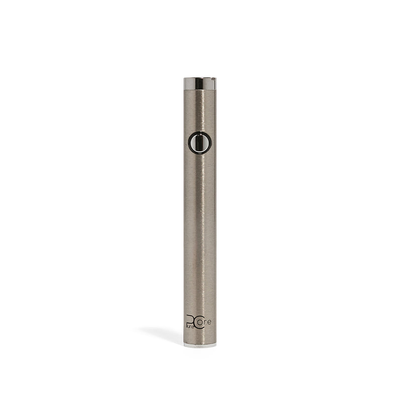 Silver Vape Battery, 510 Pre-Heat, 400 mAh, Adjustable Volt, with Button and Micro USB - 25 Count ($4.50/Unit)