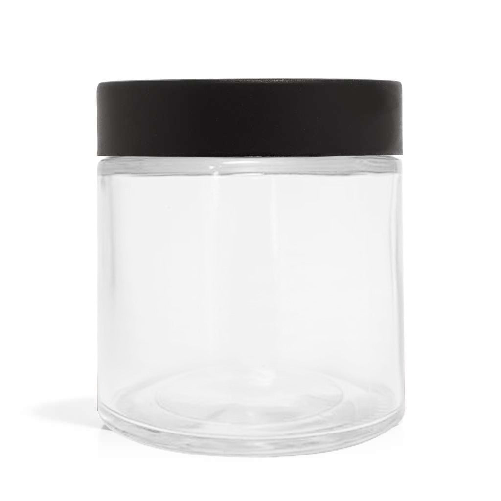 8oz Clear Glass Straight-Wall Wide-Mouth Jar with Child-Resistant Lid - 48 Count ($1.11/Unit)
