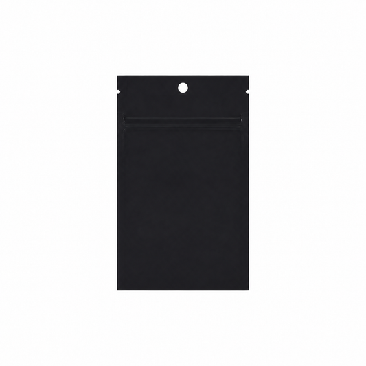 1g Soft Touch GriploK CR Mylar Matte Black Bag - 2000 Count ($0.19/unit) | 3.5"x4.5"x1.5" - Child Resistant