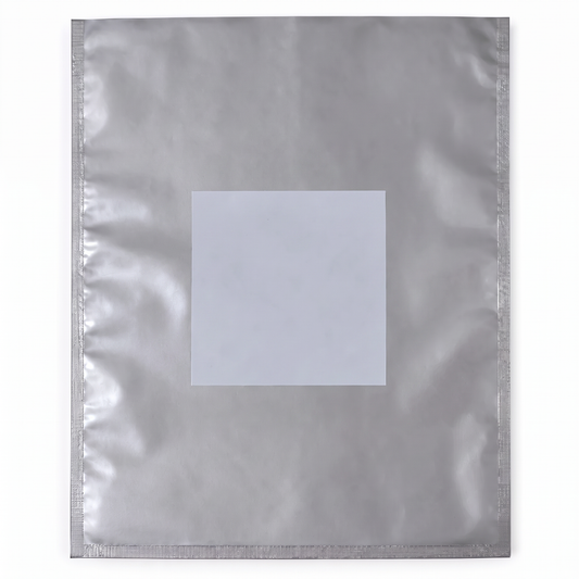 3lb Silver, Hi-barrier, 3 Sided Heat Seal (no zipper) 18”x 20” x 6” with Window - 250 Count ($1.45/Unit)