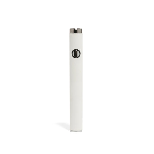 White Vape Battery, 510 Pre-Heat, 400 mAh, Adjustable Volt, with Button and Micro USB - 25 Count ($4.50/Unit)