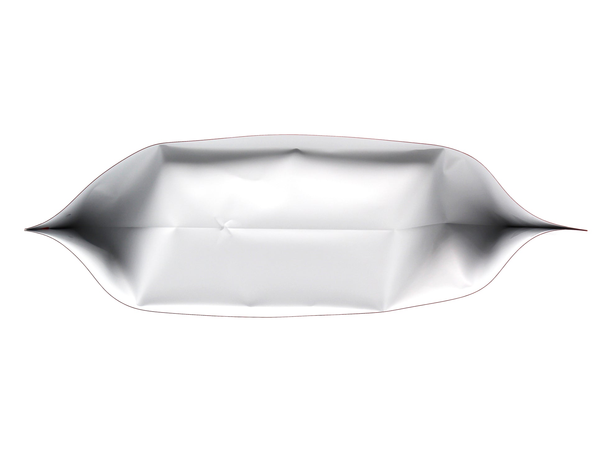 12"x9"x4" Opaque White/Red Child-Resistant GriploK Exit Bag Bottom View