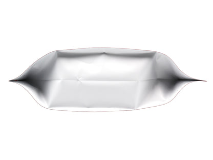 12"x9"x4" Opaque White/Red Child-Resistant GriploK Exit Bag Bottom View