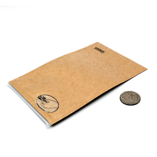 3.5g Kraft Mylar Bags - 1300 Count ($0.29/Unit) | 4"x6" - Child Resistant