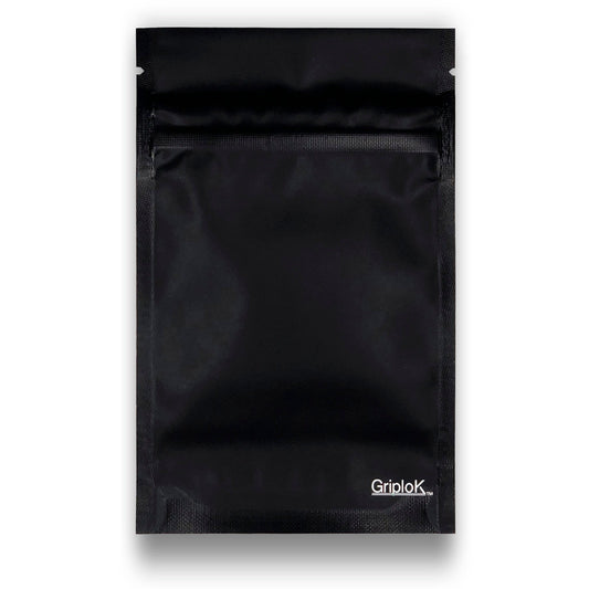 3.5g Matte Black/Clear Bags - 3200 Count ($0.22/unit) | 3.5"x5.5"x1.5" - Child Resistant