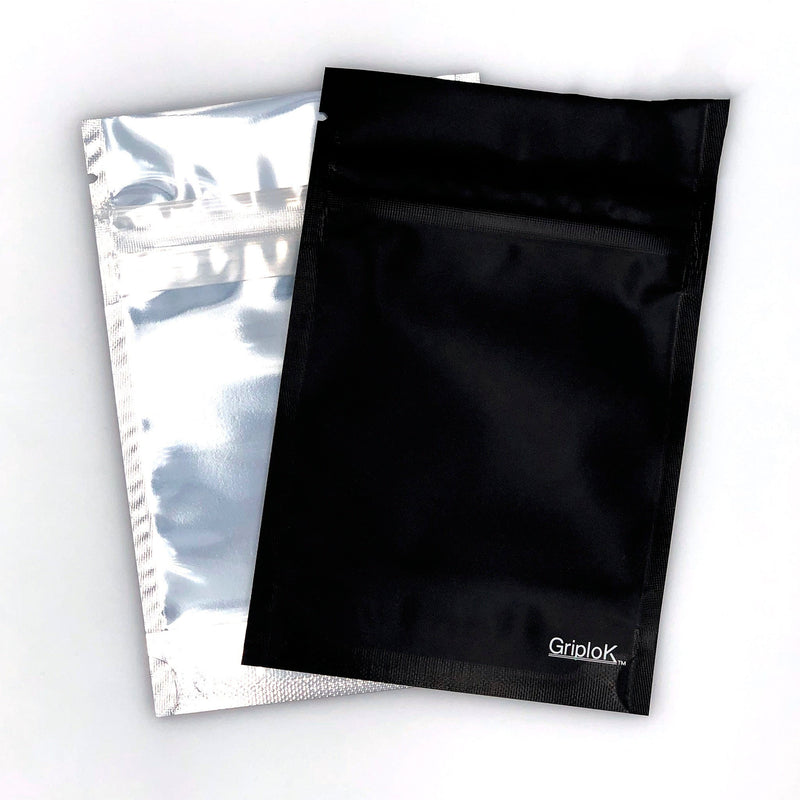 3.5g Matte Black/Clear Bags - 3200 Count | 3.5"x5.5"x1.5" - Child Resistant