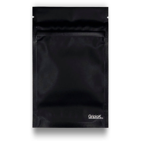 3.5g Matte Black Bags - 3200 Count ($0.22/unit) | 3.5"x5.5"x1.5" - Child Resistant