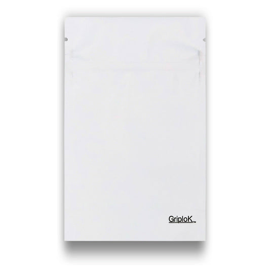 3.5g Matte White Bags - 3200 Count ($0.22/unit) | 3.5"x5.5"x1.5" - Child Resistant