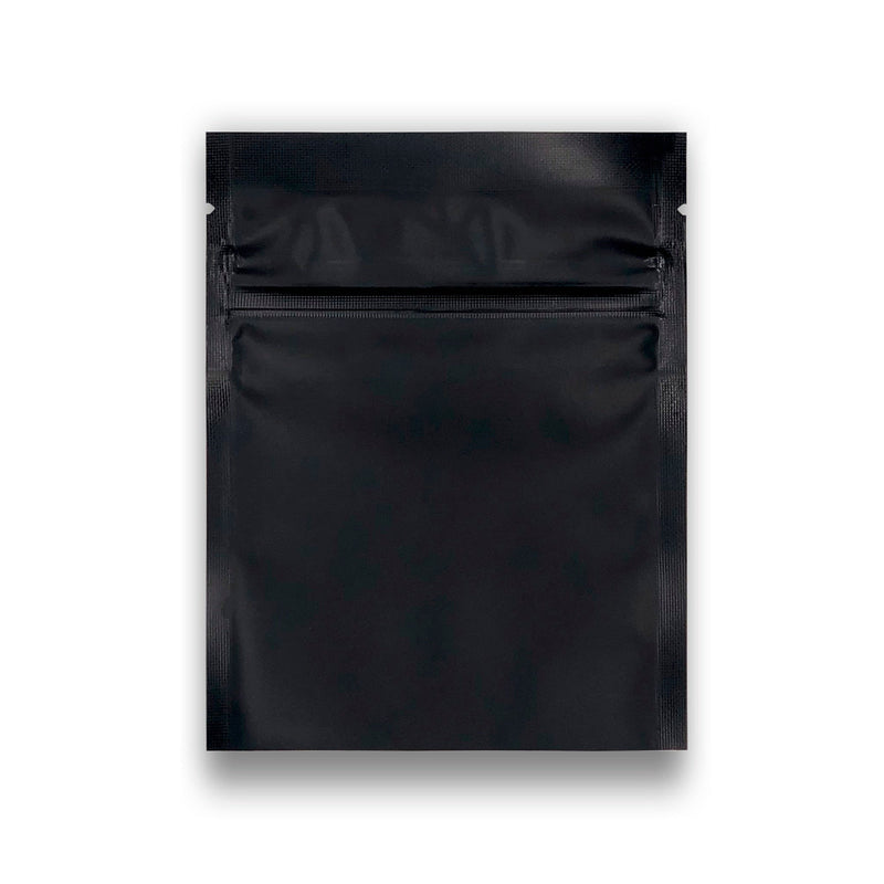 1g Matte Black Bottom Load Bags - 3500 Count | 3.5"x4.5" - Child Resistant