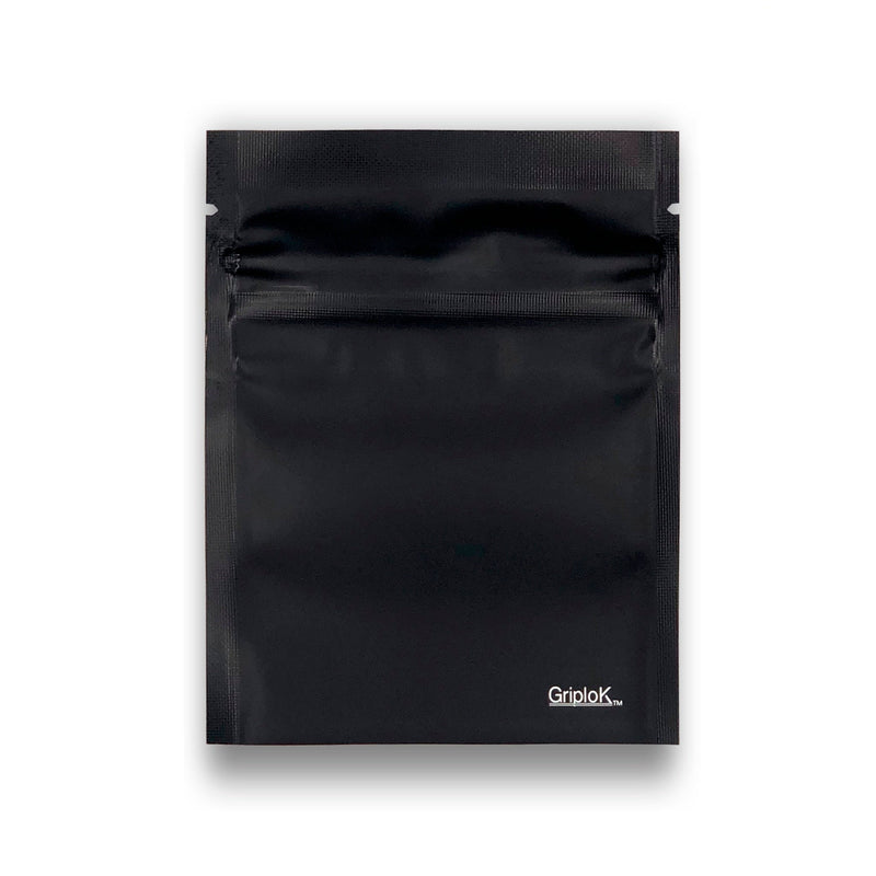 1g Matte Black Bottom Load Bags - 3500 Count | 3.5"x4.5" - Child Resistant