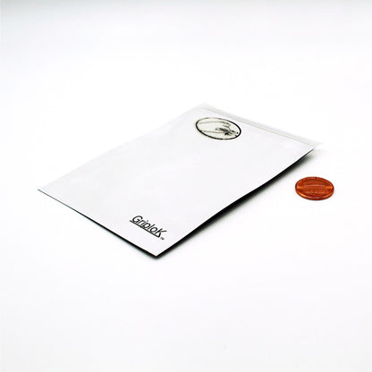 1g Matte White Mylar Bags - 1500 Count ($0.20/unit) | 3.5"x4.5" - Child Resistant