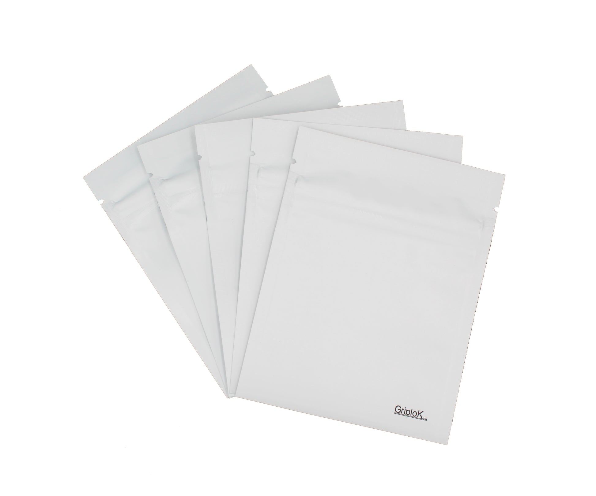 1g White/Clear Child-Resistant GriploK Vista Mylar Dispensary Bag with Film Above Zipper (Bottom Load)