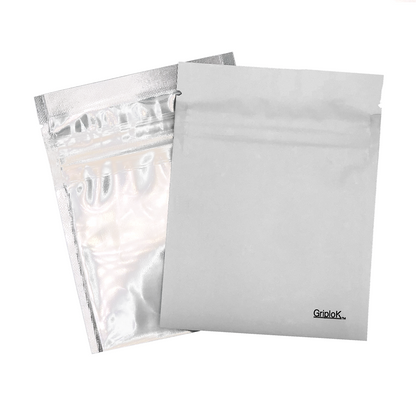 1g Matte White/Clear Bottom Load Bags - 3500 Count ($0.19/unit) | 3.5"x4.5" - Child Resistant