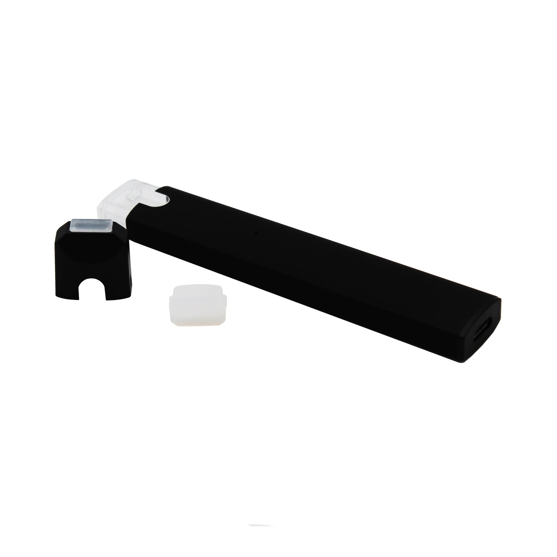 Black Delta-8 Disposable Ceramic Bucket Core Vape Pen with Micro USB Inlet for Thick Oils (Disassembled)