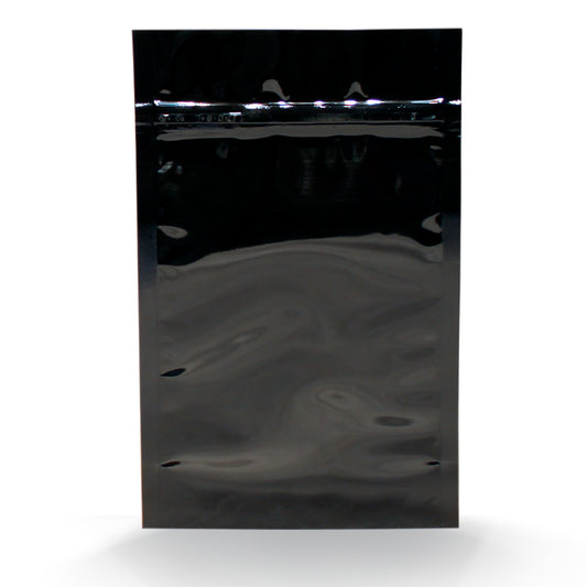 28g Black/Clear High-Barrier Mylar Bags - 1000 Count ($0.14/unit) | 5.9" x 9.25" x 1.2"