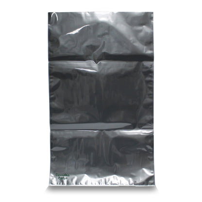 24"x40" 10lb High-Barrier Cannabis Cargo Opaque Harvest/Grower Bags in Silver (Heat Seal Bag)