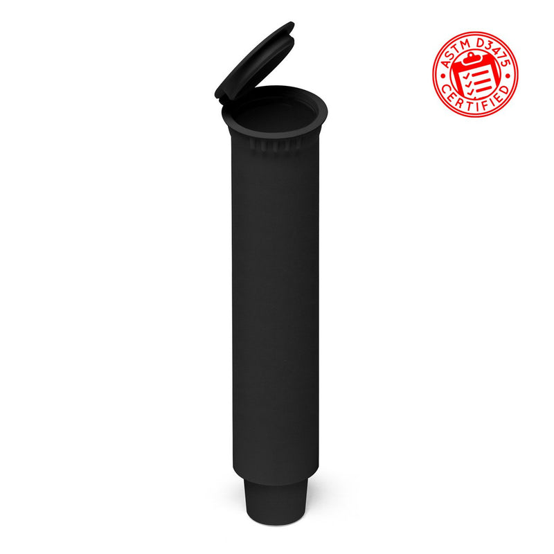 Black 109mm Child-Resistant Pre-Roll Pop Top Tube