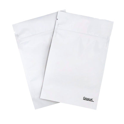 3.5g Matte White Bags - 3200 Count ($0.22/unit) | 3.5"x5.5"x1.5" - Child Resistant