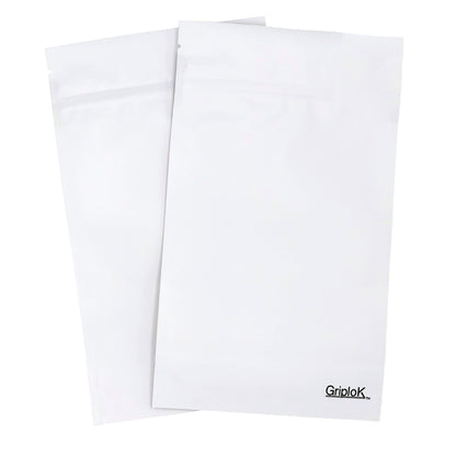 14g Matte White Bags - 1900 Count ($0.34/unit)| 4.5"x7.5"x2" - Child Resistant