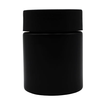 2oz Black Glass Straight-Wall Jar with Child-Resistant Lid - 144 Count ($0.71/Unit)