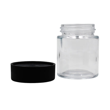 2oz Clear Glass Straight-Wall Jar with Child-Resistant Lid - 144 Count ($0.47/Unit)