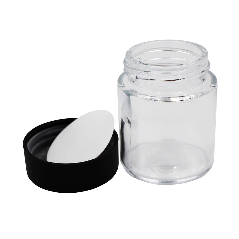 2oz Clear Glass Straight-Wall Wide-Mouth Jar with Child-Resistant Lid - 144 Count ($0.48/Unit)