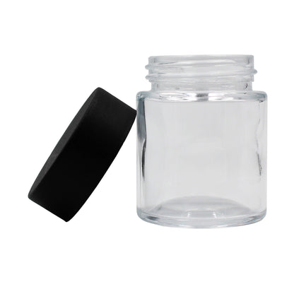 2oz Clear Glass Straight-Wall Jar with Child-Resistant Lid - 144 Count ($0.47/Unit)