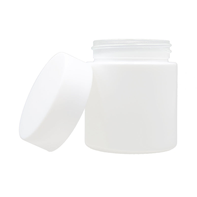 2oz White Glass Straight-Wall Wide-Mouth Jar with Child-Resistant Lid - 144 Count ($0.68/Unit)