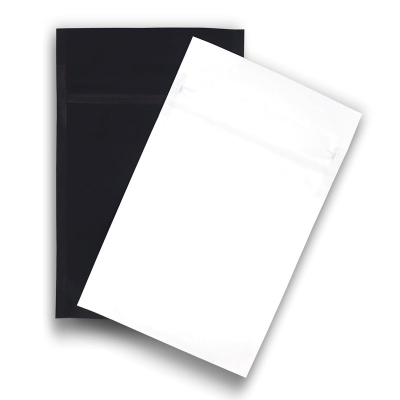 3.5 Gram Black & White GriploK Soft Touch Child Resistant Mylar Bags