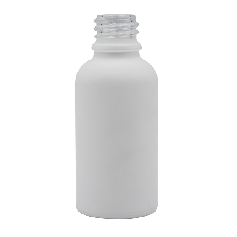 30ml (1oz) Opaque White Glass Boston Round Dropper Bottle
